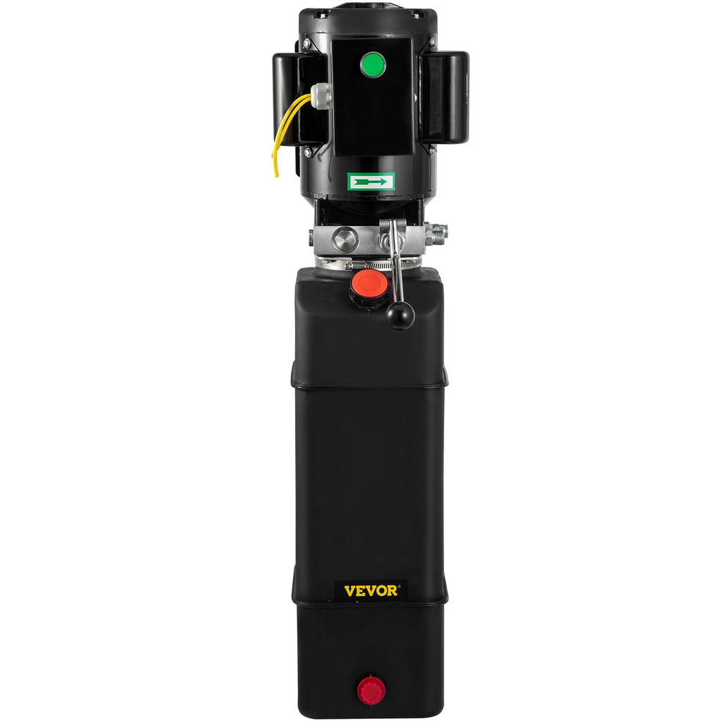 Bomba hidráulica VEVOR Motor hidráulico de 4 galones 3420 RPM Remolque volquete 208-230 voltios