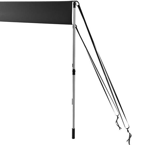 VEVOR T-Top Sun Shade Kit 6' x 7' Kit de extensión de poliéster 600D a prueba de rayos UV con postes telescópicos de acero inoxidable Fácil de ensamblar para T-Tops y Bimini Top