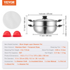 Olla de vapor VEVOR de 11 pulgadas/28 cm para cocinar con olla de 3 cuartos de galón y vaporera de verduras