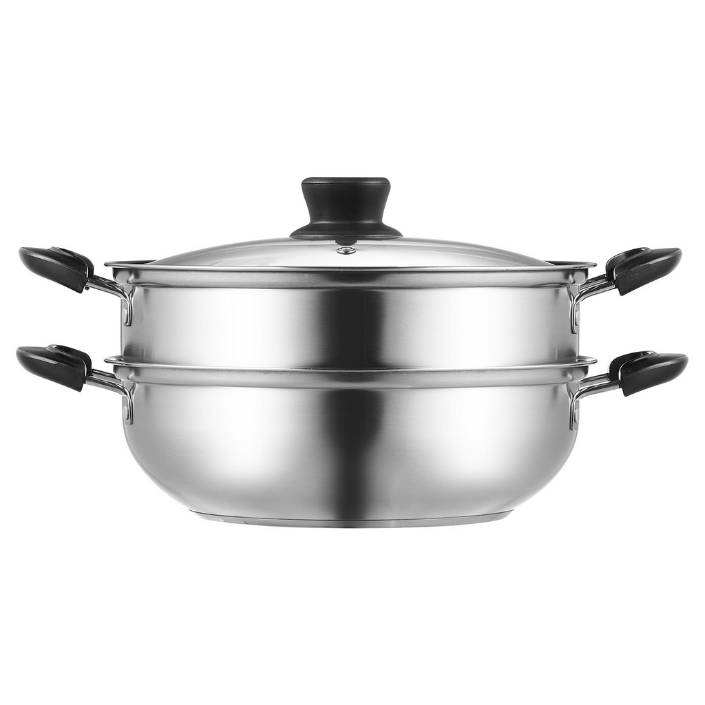 Olla de vapor VEVOR de 11 pulgadas/28 cm para cocinar con olla de 3 cuartos de galón y vaporera de verduras