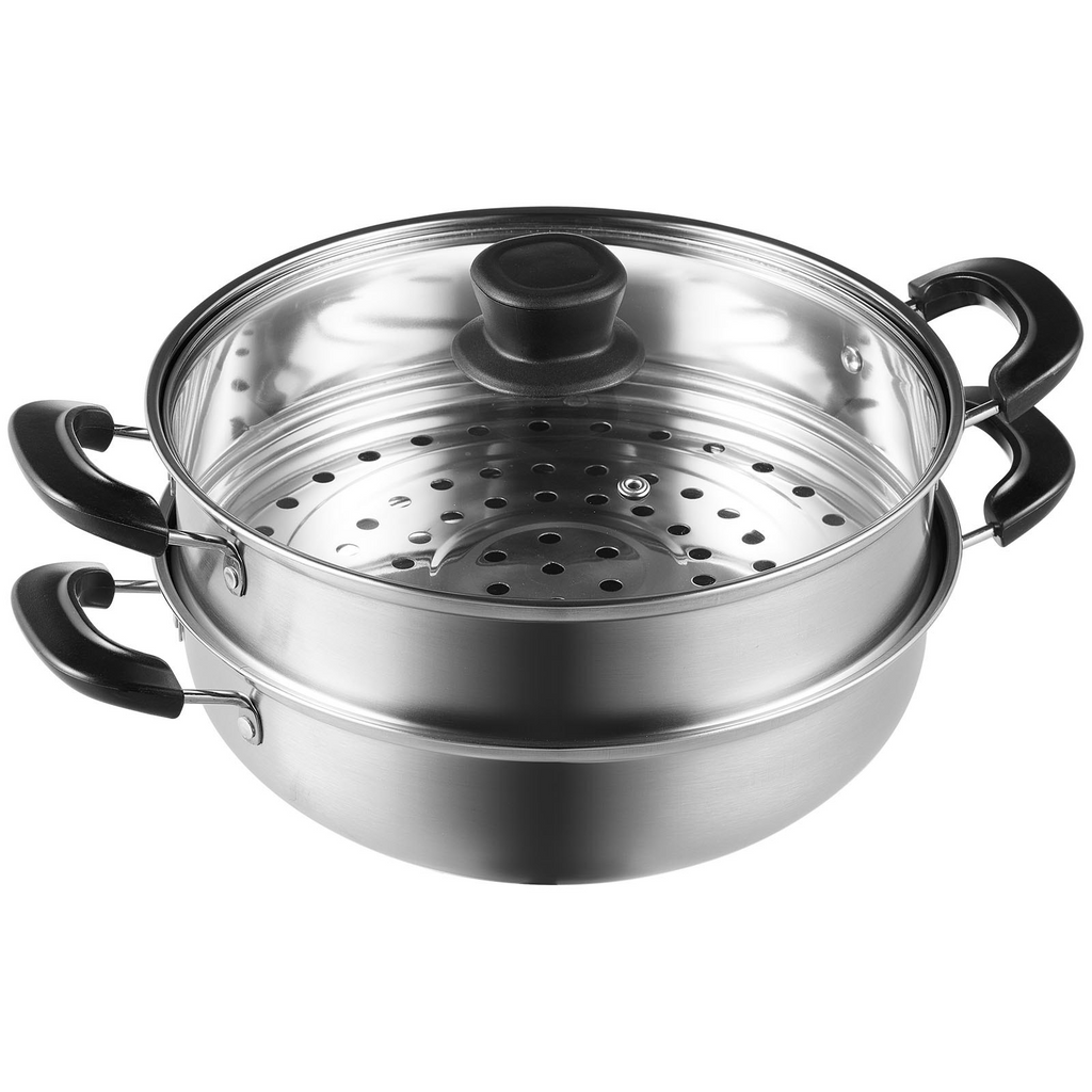 Olla de vapor VEVOR de 11 pulgadas/28 cm para cocinar con olla de 3 cuartos de galón y vaporera de verduras