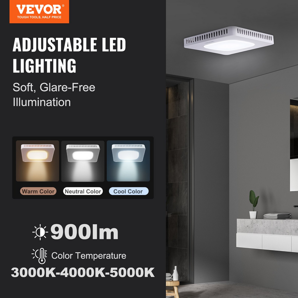 Ventilador de baño VEVOR de 110 CFM