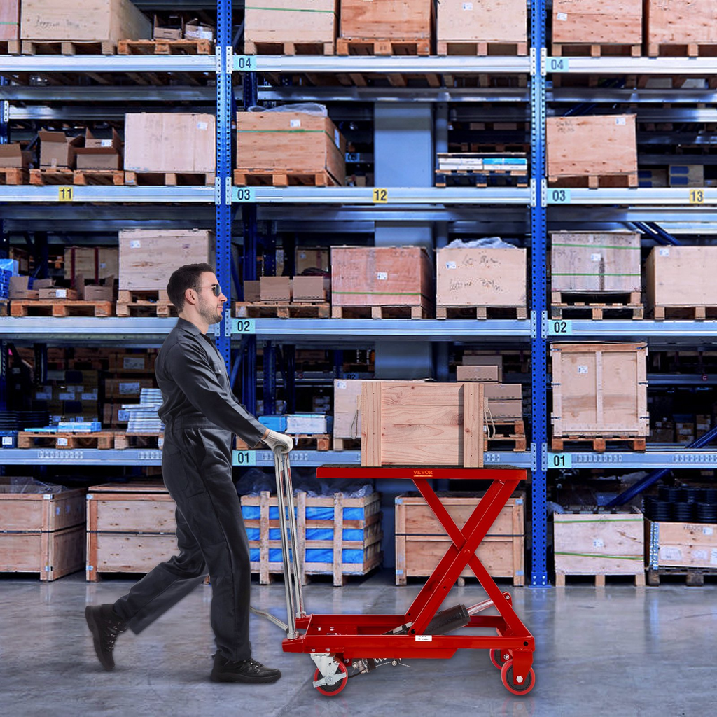 Mesa elevadora hidráulica VEVOR capacidad de 500 libras altura de elevación de 28,5"