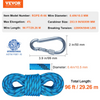Cuerda de escalada estática VEVOR de 96 pies con tensión de rotura de 26 KN 0,4 '' / 10 mm