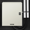 Caja eléctrica de fibra de vidrio VEVOR de acero inoxidable, 12 x 10 x 6'' NEMA 4X, IP66, resistente al agua y al polvo.