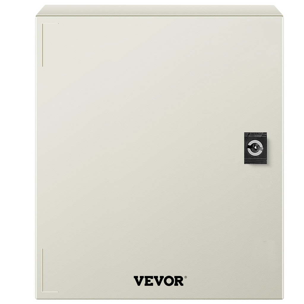 Caja eléctrica de fibra de vidrio VEVOR de acero inoxidable, 12 x 10 x 6'' NEMA 4X, IP66, resistente al agua y al polvo.