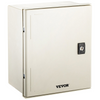 Caja eléctrica de fibra de vidrio VEVOR de acero inoxidable, 12 x 10 x 6'' NEMA 4X, IP66, resistente al agua y al polvo.