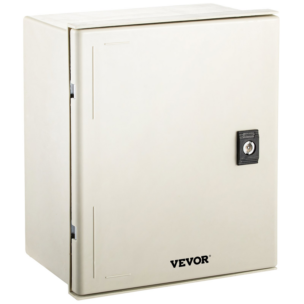 Caja eléctrica de fibra de vidrio VEVOR de acero inoxidable, 12 x 10 x 6'' NEMA 4X, IP66, resistente al agua y al polvo.