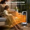 VEVOR Calentador de ambiente eléctrico con control remoto de termostato 1000 W/1500 W
