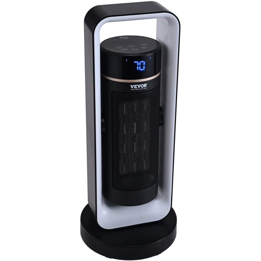 VEVOR Calentador de ambiente eléctrico con control remoto de termostato 1000 W/1500 W