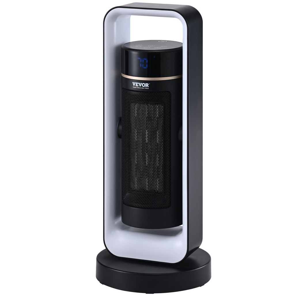 VEVOR Calentador de ambiente eléctrico con control remoto de termostato 1000 W/1500 W