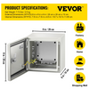 Caja de acero NEMA VEVOR, caja eléctrica de acero NEMA 4X de 8 x 8 x 6'', resistente al agua y al polvo IP66.