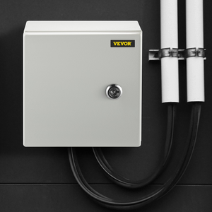 Caja de acero NEMA VEVOR, caja eléctrica de acero NEMA 4X de 8 x 8 x 6'', resistente al agua y al polvo IP66.