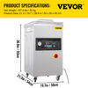 Selladora al vacío de cámara VEVOR potencia de sellado de 600 W longitud de sellado de 15,7"