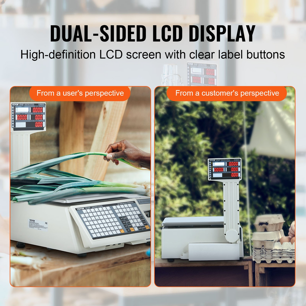 Báscula electrónica de cálculo de precios VEVOR báscula digital de 66 lb