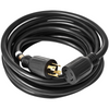 Cable de extensión para generador VEVOR de 50 pies 30 amperios cable de 4 cables calibre 10 cable de alimentación para generador de 125 V y 250 V con cierre giratorio (50 pies y 30 amperios)