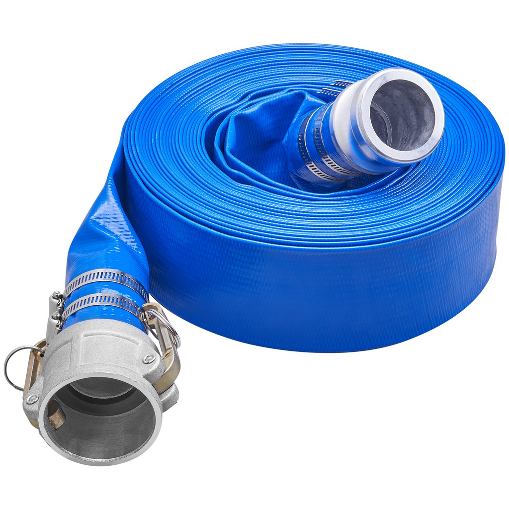 Manguera de retrolavado VEVOR 2 pulgadas x 50 pies de PVC resistente con accesorios Camlock C y E de aluminio