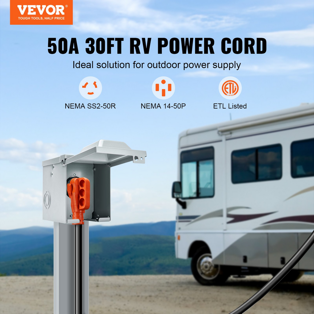 Cable de alimentación para RV de 30 pies para generador 50 A