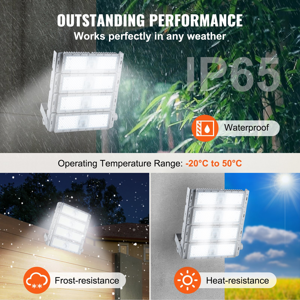 Foco LED para estadios 400 W 35 000 lm luz LED de inundación 6500 K l IP65