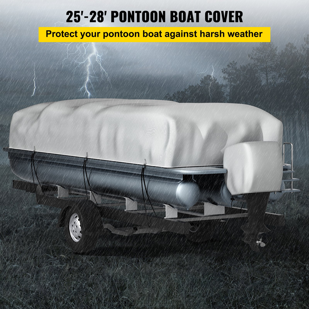 VEVOR - Funda para pontón apta para embarcaciones de 25 a 28 pies tela Oxford 600D de calidad marina