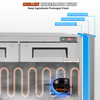 Refrigerador comercial VEVOR de 48"  12,85 pies cúbicos de espesor 2 puertas con cerradura