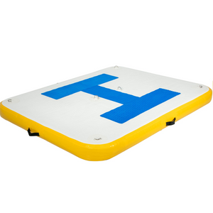 Plataforma de muelle inflable 8 x 5 pies con bomba de aire eléctrica