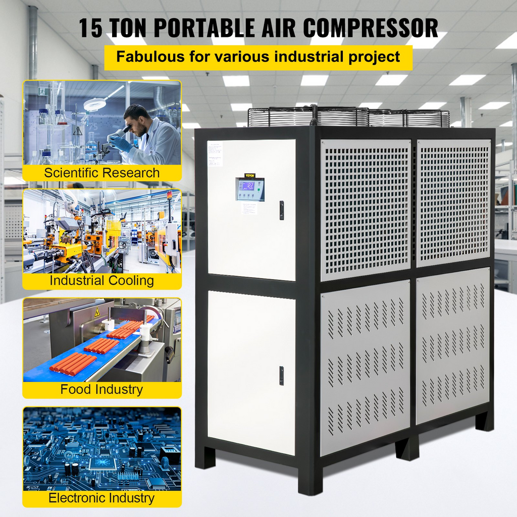 Enfriador de agua VEVOR de 15 toneladas de capacidad de 15 HP