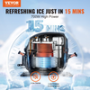 VEVOR Máquina para hacer hielo comercial 360 libras/24 horas con contenedor de almacenamiento grande de 330,7 libras 700 W