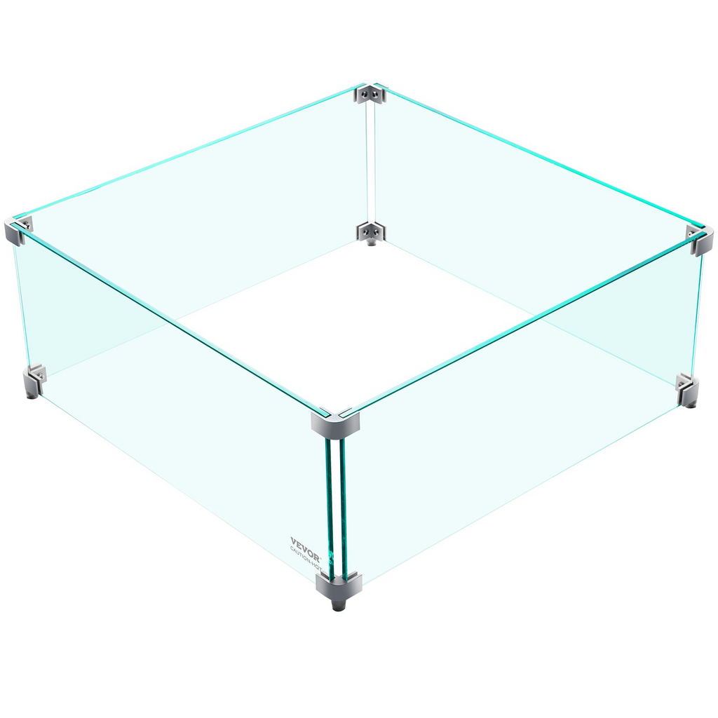 VEVOR  protector de viento de vidrio de 14 x 14 x 6 pulgadas de 0,3" de espesor