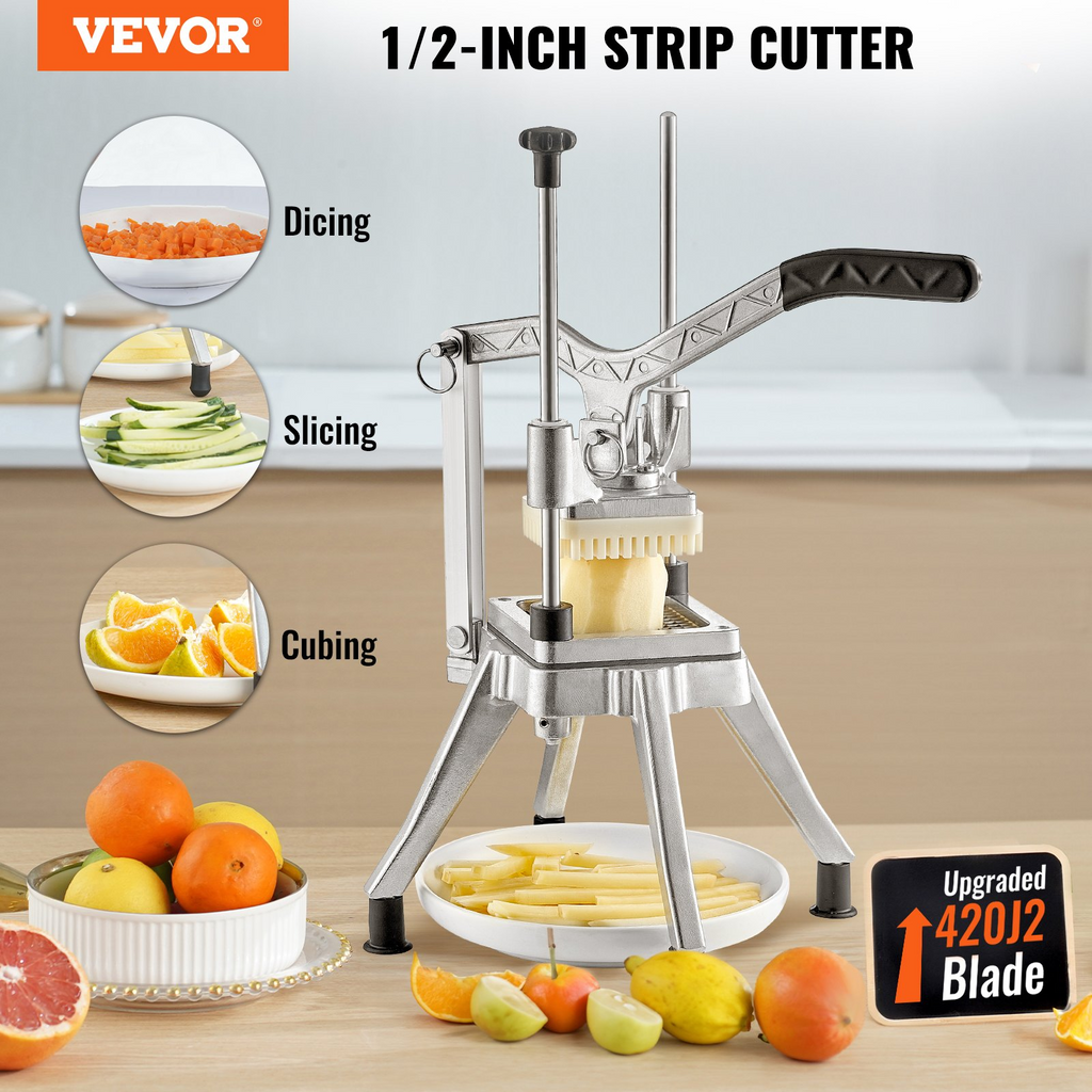 VEVOR Picadora de frutas y verduras comercial cuchilla de 1/2″