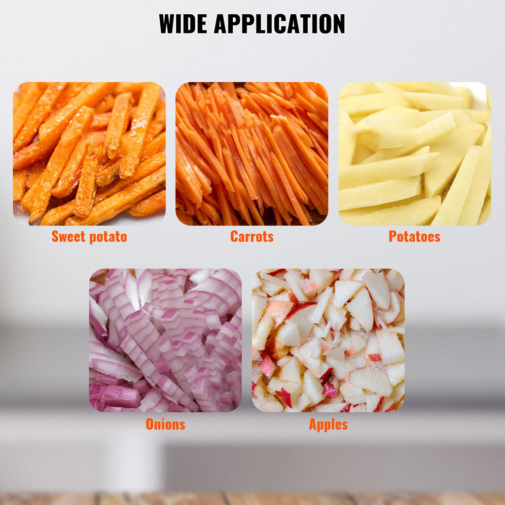 VEVOR Picadora de frutas y verduras comercial cuchilla de 1/2″