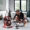 VEVOR - Desatascador de desagües eléctrico de 22 MTS x 1/2 pulgada, 370 W, desatascador de desagües portátil con cortadores e interruptor de pie activado por aire para tuberías de 2 a 4 JH2
