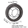Cable de limpieza de desagües VEVOR de 15mts  x 1/2 pulgada, cable de núcleo sólido, cable de alcantarillado, barrena de drenaje, limpiador de cables, serpiente, tubería de obstrucción, cable de limpieza de desagües JH2