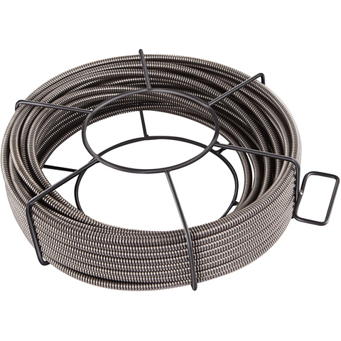 Cable de limpieza de desagües VEVOR de 15mts  x 1/2 pulgada, cable de núcleo sólido, cable de alcantarillado, barrena de drenaje, limpiador de cables, serpiente, tubería de obstrucción, cable de limpieza de desagües JH2
