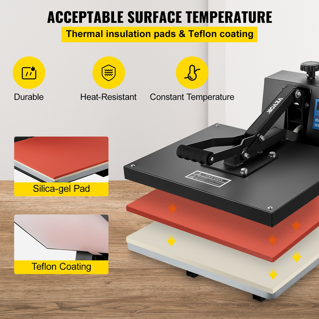 Prensa térmica de 16 x 20 pulgadas 1700 W de potencia