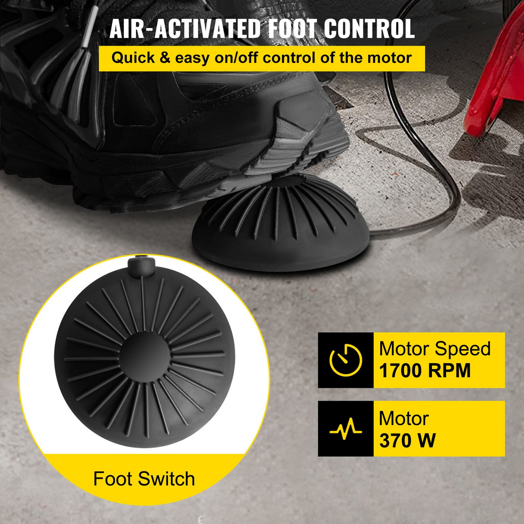 VEVOR - Desatascador de desagües de 22 MTS x 3/8 pulgadas con alimentación automática, apto para tuberías de 1" (25 mm) a 4" (100 mm), 370 W, sinfín eléctrico portátil con cortadores JH2