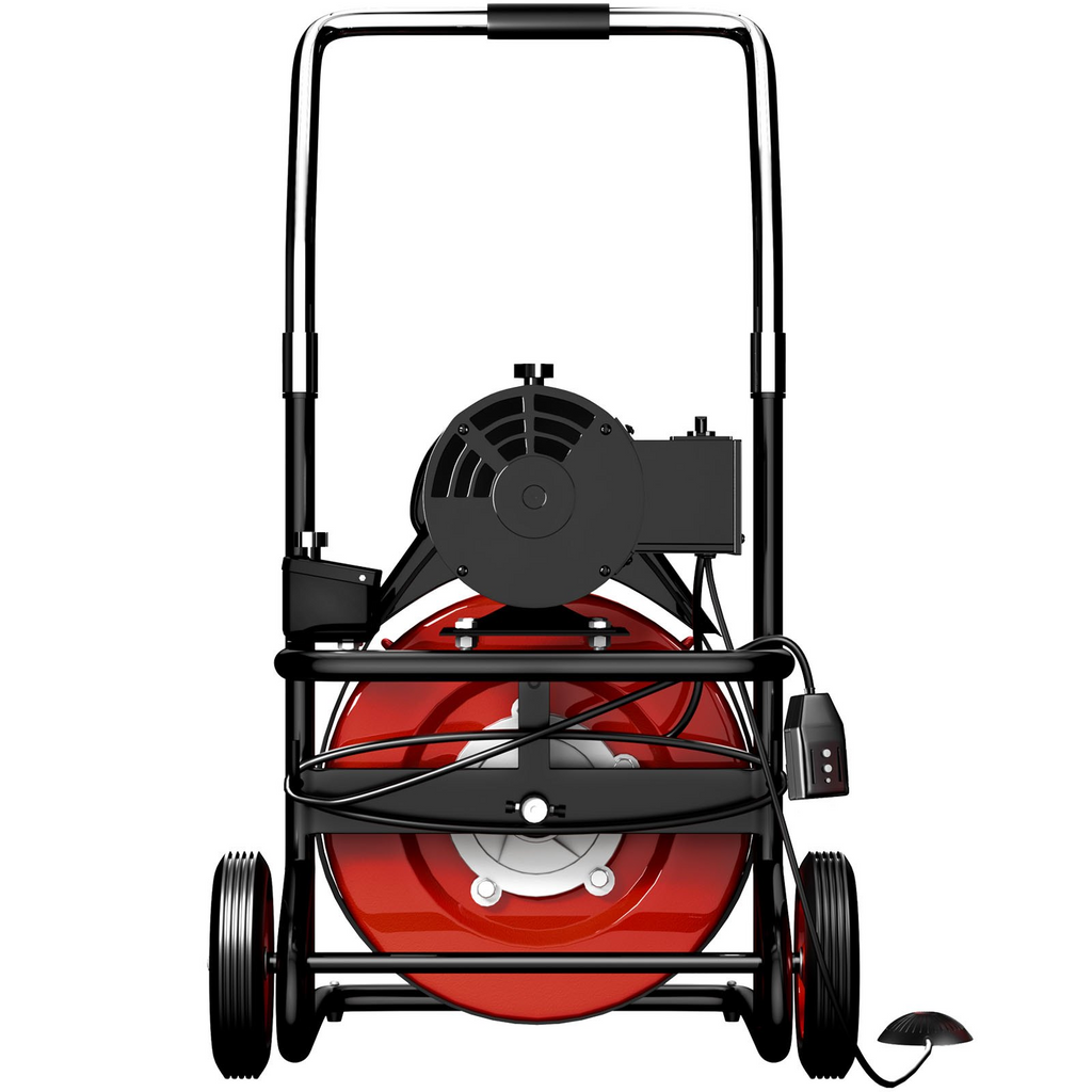VEVOR - Desatascador de desagües de 22 MTS x 3/8 pulgadas con alimentación automática, apto para tuberías de 1" (25 mm) a 4" (100 mm), 370 W, sinfín eléctrico portátil con cortadores JH2