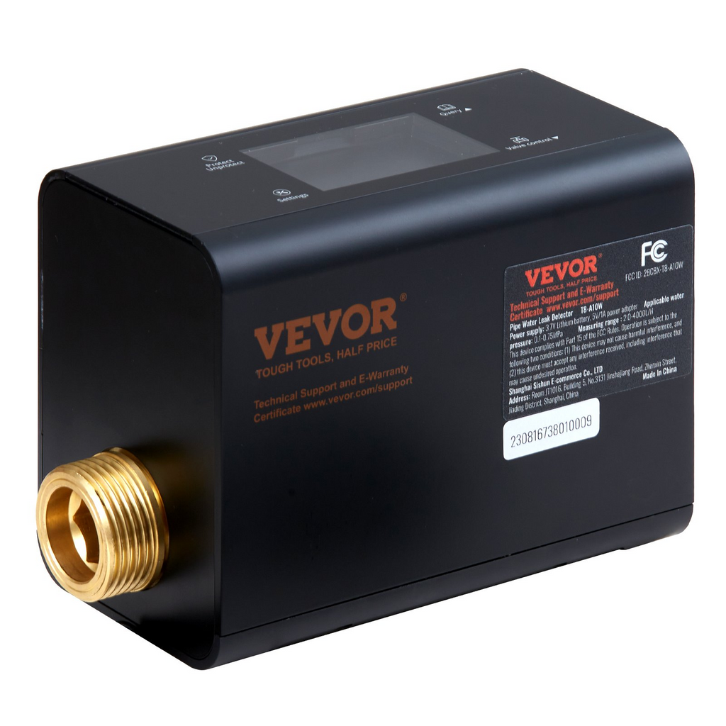 VEVOR Detector de fugas de agua inteligente y apagado automático rango de medición de 2,0 a 4000 l/h 6 modos