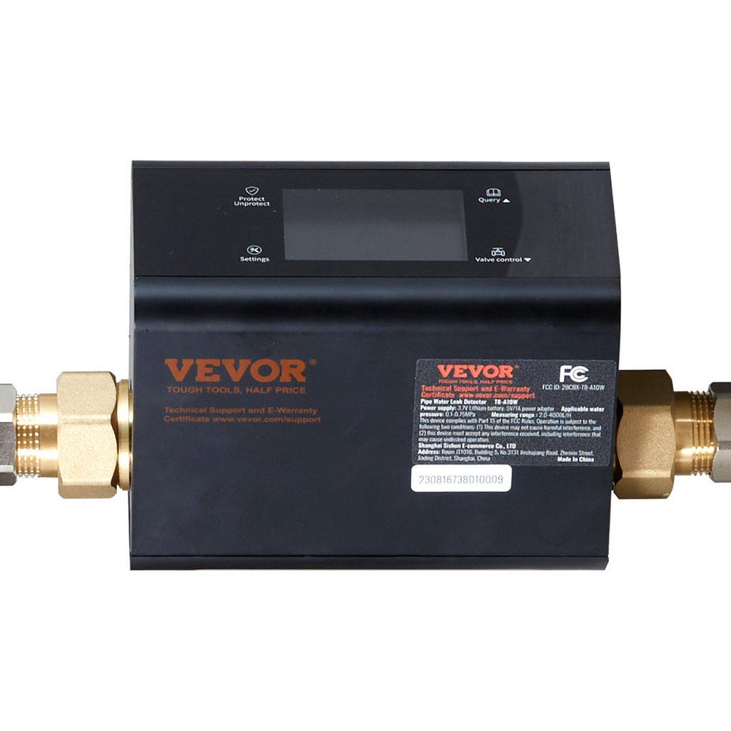 VEVOR Detector de fugas de agua inteligente y apagado automático rango de medición de 2,0 a 4000 l/h 6 modos
