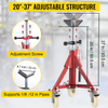 Soporte para tubos VEVOR con cabezal en V altura ajustable de 20 a 37" con ruedas capacidad de 882 lb soportes portátiles plegables de 1/8" a 12"