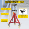 Soporte para tubos VEVOR con cabezal en V altura ajustable de 20 a 37" con ruedas capacidad de 882 lb soportes portátiles plegables de 1/8" a 12"