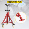 Soporte para tubos VEVOR con cabezal en V altura ajustable de 20 a 37" con ruedas capacidad de 882 lb soportes portátiles plegables de 1/8" a 12"