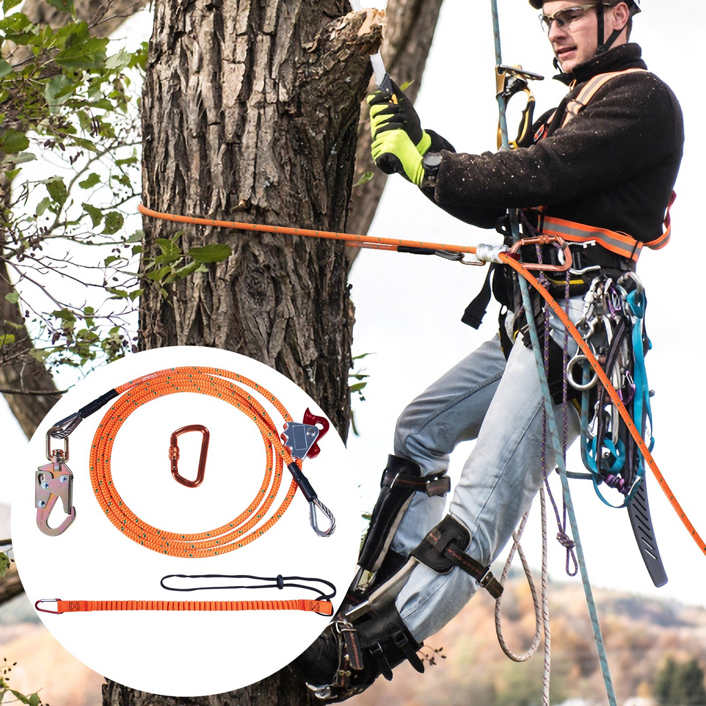 VEVOR Cuerda de escalada con núcleo de acero 1/2" x 12'