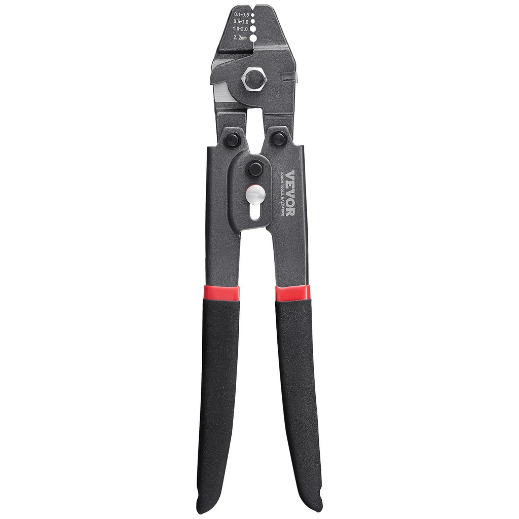 Herramienta de crimpado y cortador de cables de acero VEVOR de 1/64" a 3/32" y 160 hebillas de aluminio,