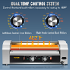 Máquina para Calentar Salchichas de Acero Inoxidable de 750 W con Control de Temperatura Dual Capacidad para 12 Hot Dogs 5 Rodillos