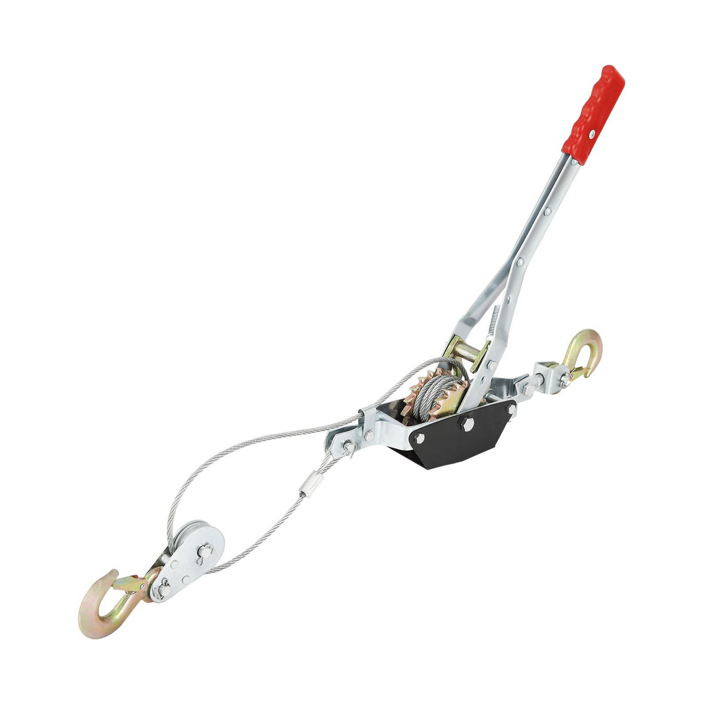 Cabrestante VEVOR capacidad de tracción de 2 toneladas (4409 libras) cable de acero de 12 pies 2 ganchos