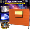 Cortina para soldar VEVOR 6' x 8' con marco de metal y 4 ruedas