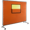Cortina para soldar VEVOR 6' x 8' con marco de metal y 4 ruedas