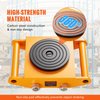 Patines para maquinaria industrial (4 unidades, 17 637 libras/8 toneladas) con 4 ruedas de PU y tapa antideslizante con rotación de 360°