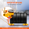 Patines para maquinaria industrial (4 unidades, 17 637 libras/8 toneladas) con 4 ruedas de PU y tapa antideslizante con rotación de 360°